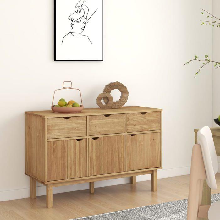 VidaXL Buffet OTTA 114x43x73,5 cm Bois massif de pin 351297