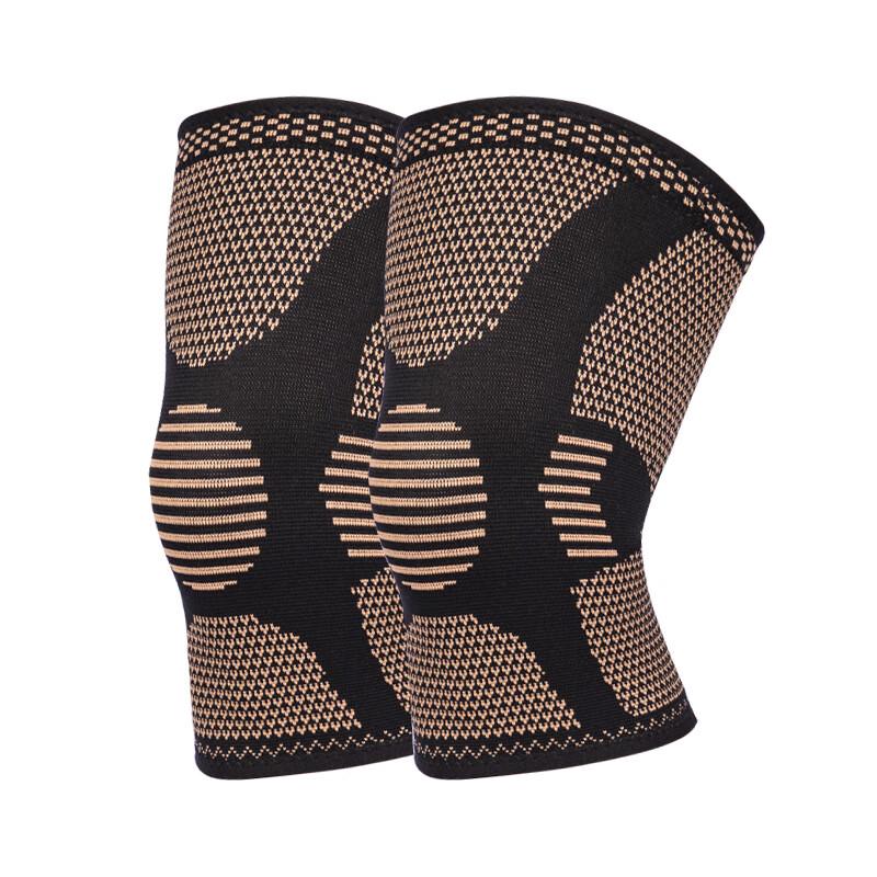 Longchan Copper Fiber Knitted Sports Knee Brace (2-Pack)