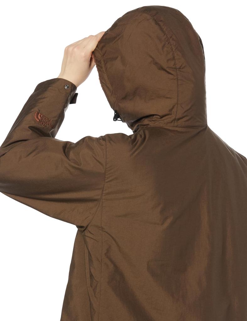 The North Face Compact Nomad Padded Slate Size L Women's Coat, Fleece, Windproof, Water-Repellent, Lightweight, Camping, Brown/Cappuccino,