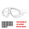 Queshark Adult -1.5 To -10.0 Myopia Swim Eyewear Silicone Anti Fog Swimming Goggles Custom Different Left and Right Eyes