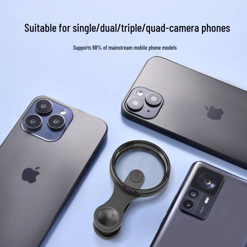 52mm Universal CPL Polarizing Filter for High-Definition Mobile Photography