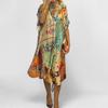 Nuovo vestito estivo da donna 2026, casual, con stampa animalier colorata, scollo a V profondo