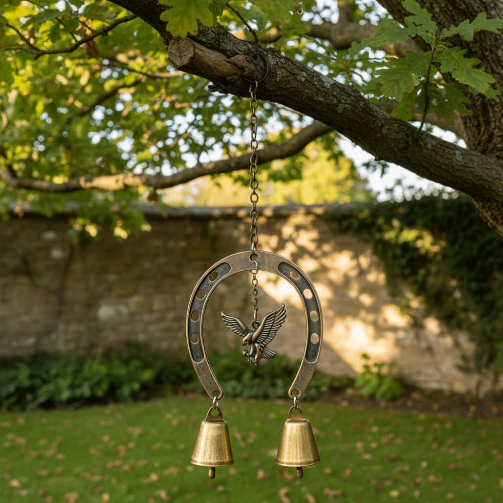 Vintage Retro Wind Chimes Horse-Shaped Courtyard Hanging Ornament Outdoor Wind Chimes  Balcony
