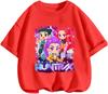 Playful Cartoon Kpop Demon Hunters Kids Tee Summer Casual Round Neck Design Daily School And Outdoor Wear Boys Girls Tops