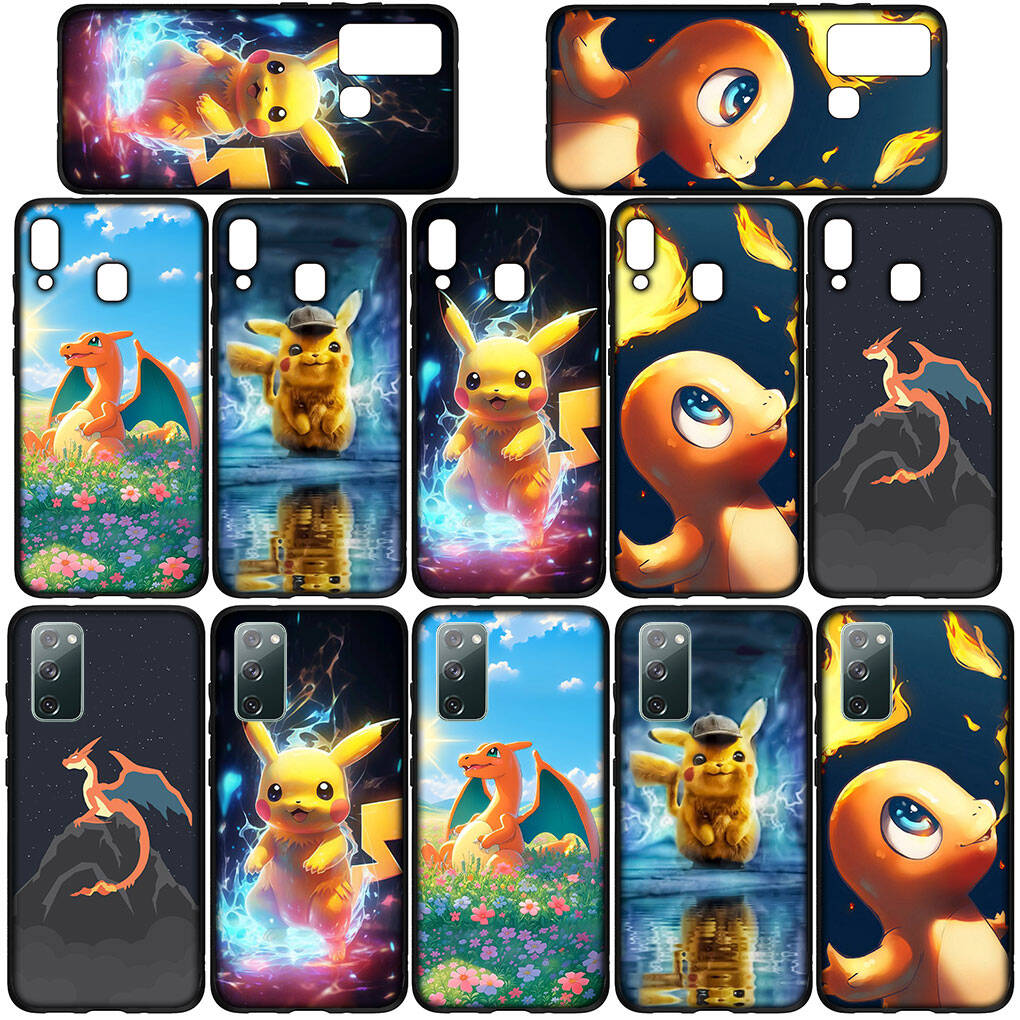 Phone Case for iPhone 17 16 15 Plus Xiaomi Poco F8 F7 X7 X6 M8 C85 C75 C71 Redmi Note 14 12 11 13 Pro Max A4 14C 13C 15C Pikachu Pokemon GO Charmander