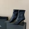 Fashion SUOJIALUN 2024 Winter New Brand Women Ankle Boots Fashion Pointed Toe Ladies Elegant Short Boots Shoes Thin High Heel Chelsea Pu