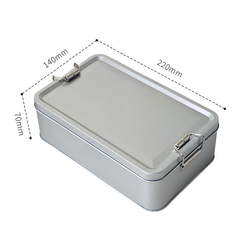 

Прямокутна жерстяна коробка для форм для печива з кришкою Пилонепроникна домашня кухня Настільна банка для зберігання цукерок Кава Чай Ювелірні вироби Шоколад