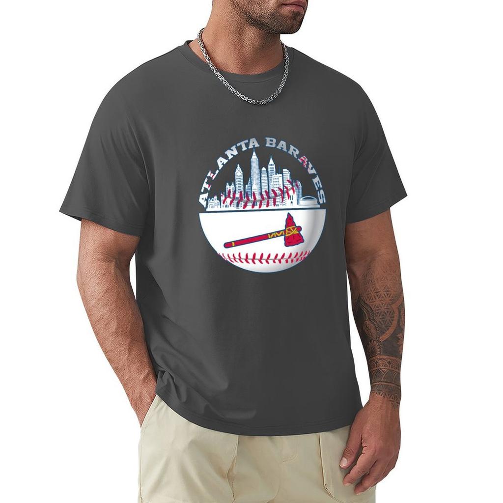 Atlanta Baseball Postarzana Koszulka na Dzień Meczu Brave szybkoschnące koszulki koszulki z grafiką męskie koszulki z grafiką hip hop