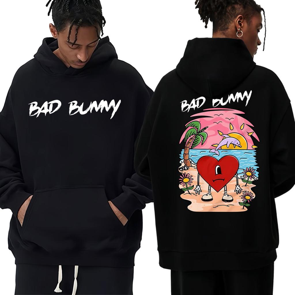 Rapper Bad Bunny Un Verano Sin Ti Album Hoodie Men Women Fashion Aesthetic Sweatshirt Loose Fleece Casual Pullover