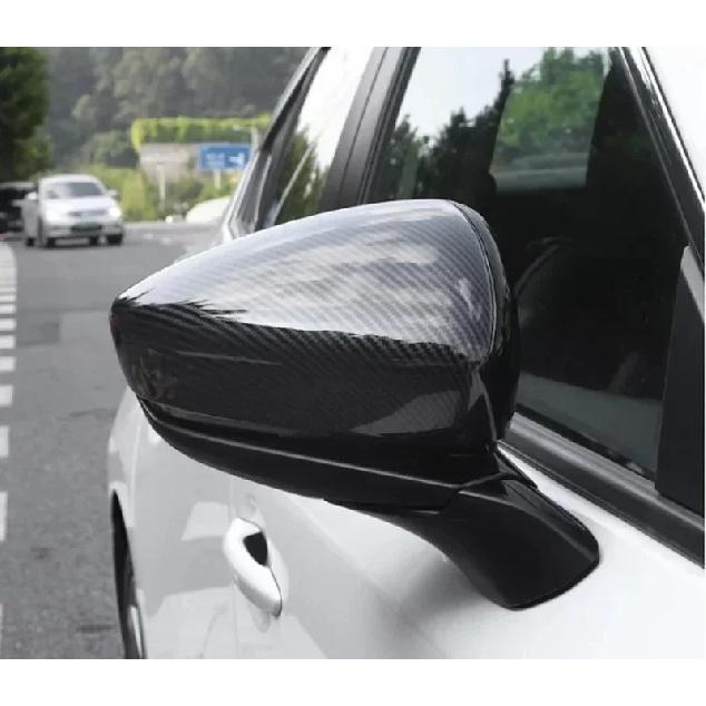 För Mazda 3 Axela Bilens Backspegelkåpa Hus Vingdörr Sidobackspegelskydd Kolfiber 1 Par