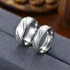 New Hot Selling Stainless Steel Slash Couple Rings For Women Men Jewelry Accessories  Size 7-12