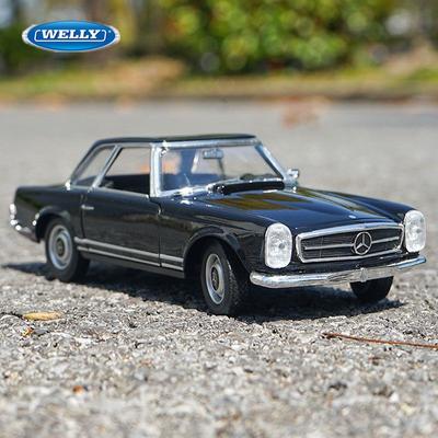 AAP1 WELLY 1:24 Mercedes-Benz 230SL Alloy Classic Sports Car Model Diecast Metal Luxy Old Vehicles Car Model Simulation Kids Toy Gift
