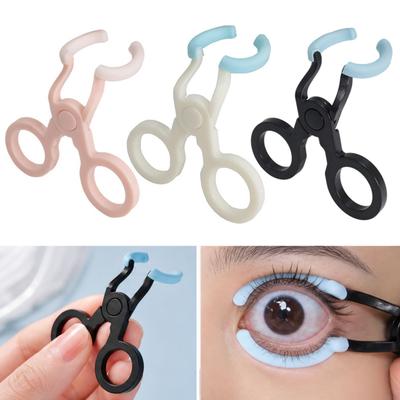 Contact Lenses Applicator Tool, Soft Silicone Contact Lens Insertion Tool with Eye Support Design, Portable Scissor-Style Holder, Contact Lens Remover