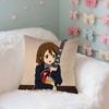 Yyui Hirasawa Kawaii Throw Pillow Covers Pattern Cushion Cover Suitable For Sofa Bedroom Car Pillow Cover