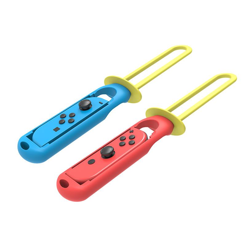 2Pcs Game Grips Handle Control Comfortable Grip with Wristband Enhance Gaming Experience Adjustable Hand Strap Game Lightsaber for Switch Joy-con
