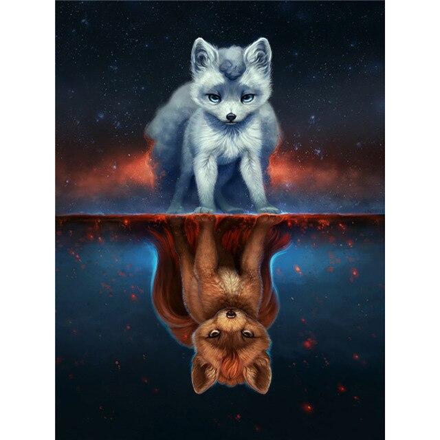 5D DIY Dog Diamond Painting Animal Cartoon Full Drill Square Round Tiger Cat Diamond Art Embroidery Cross Stitch Home Decoration