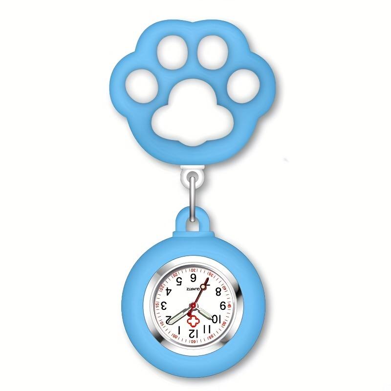 Roztomilá brož kočičí tlapky sestřička se zasouvacím klipem, teleskopické kapesní hodinky zdravotní sestry zdravotní sestry