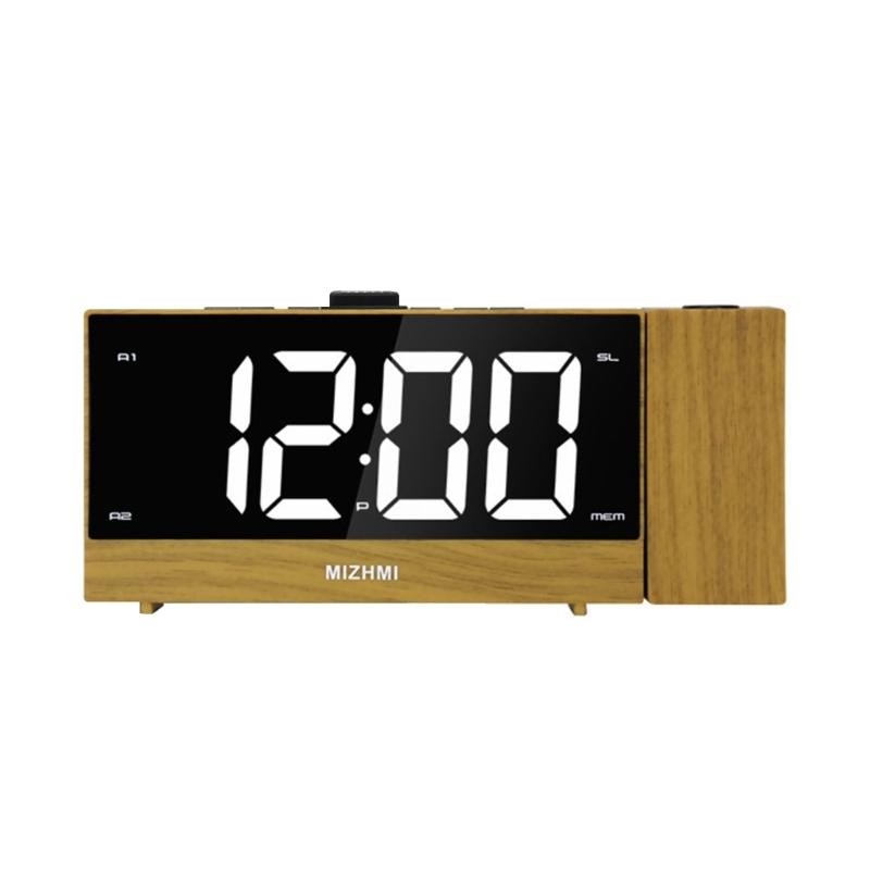 Projection Clock Bedside Digital LED Projection Clocks Conveniently Charges