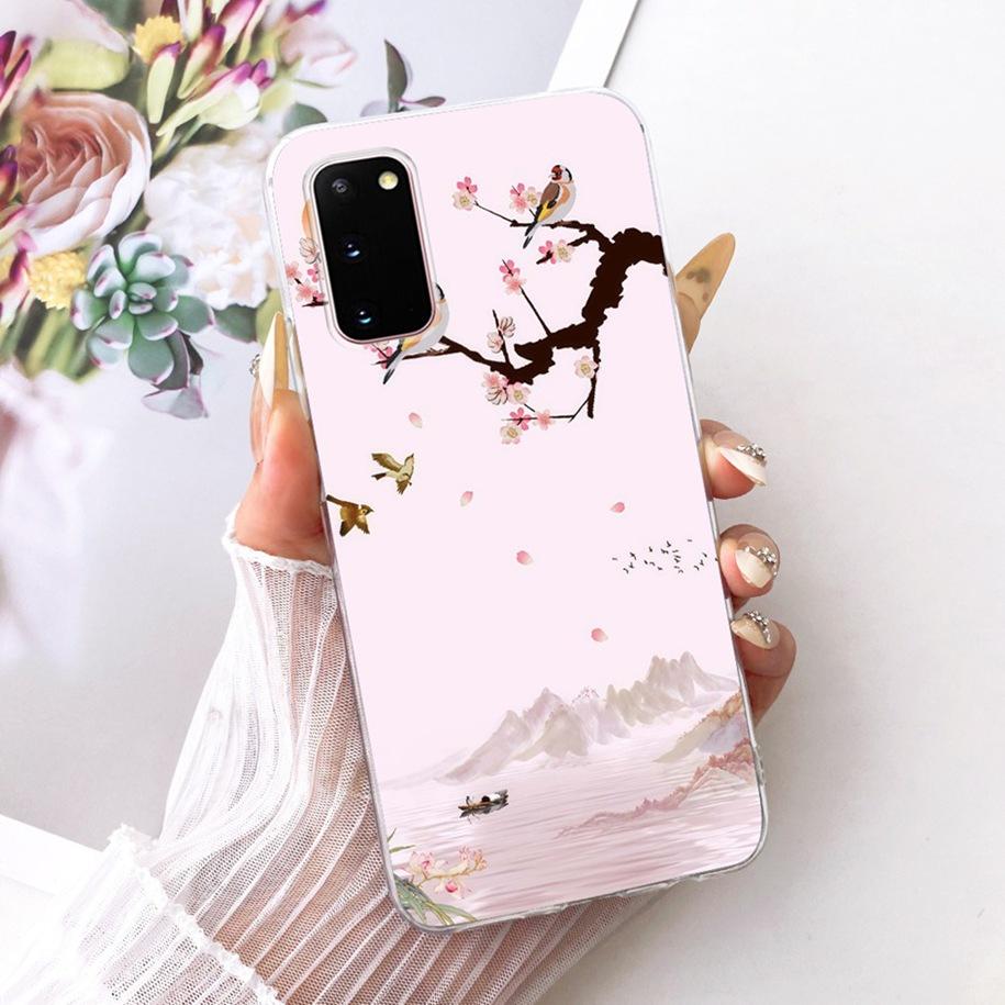For Samsung Galaxy S20 Plus Case Fashion Butterfly Flower Soft Clear Silicone Back Phone Cover For Samsung S20 Ultra S 20 Bumper