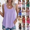 2024 Spring/Summer Sleeveless Hollow Jacquard Top - Women's Casual Round Neck Vest