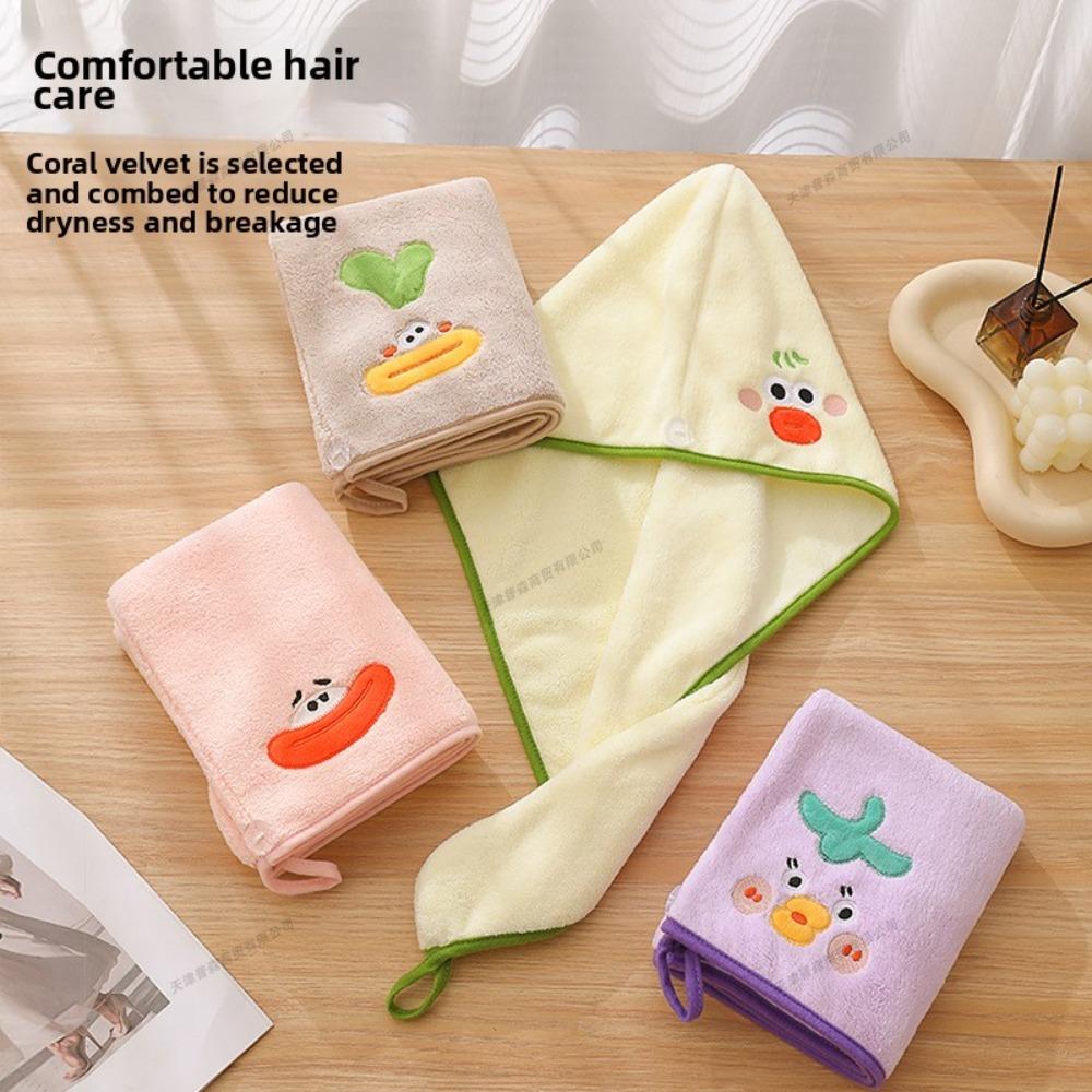 Cartoon Hair Quick-Dry Gym Towel Women Soft Towel Twist Turban Wrap for Women Absorbent Shower Cap Lightweight Travel Accessorie