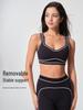 Women's Color-Block Sports Yoga Set: High-Intensity Sports Bra & High-Waisted, Hip-Lifting Yoga Pants