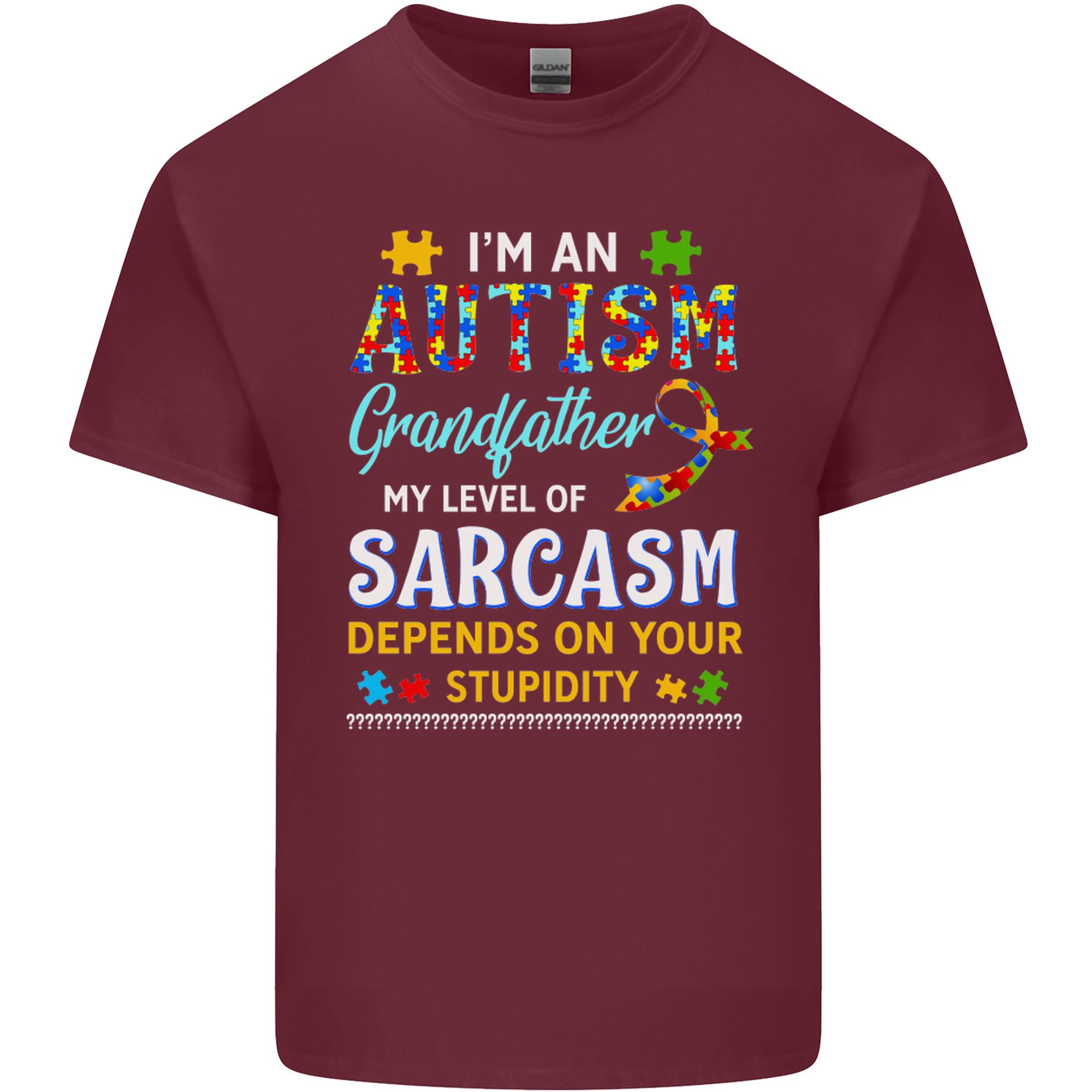 Autism Grandfathers Day Autistic ASD Unisexs Light Cotton TShirt S