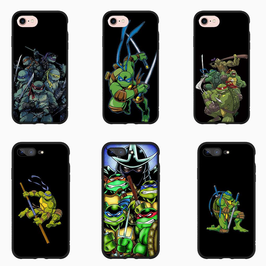 Custodia Cover per Telefono Anime Tartarughe Ninja per Apple iPhone 16 15 14 13 12 11 Pro Max 6 6S Plus + SE 15+ 16+ Custodia Morbida