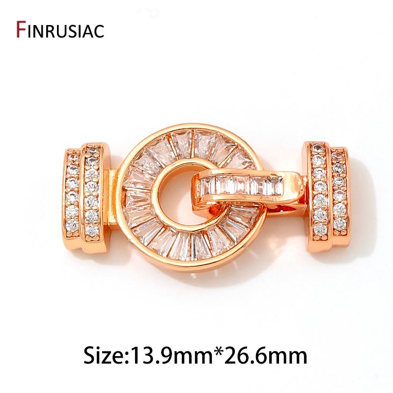 

18K Gold Plated Cubic Zirconia Creative Decoration Fastener Lock Closure Clasps,DIY Needlework Beads Jewelry Making Supplies 1 piece