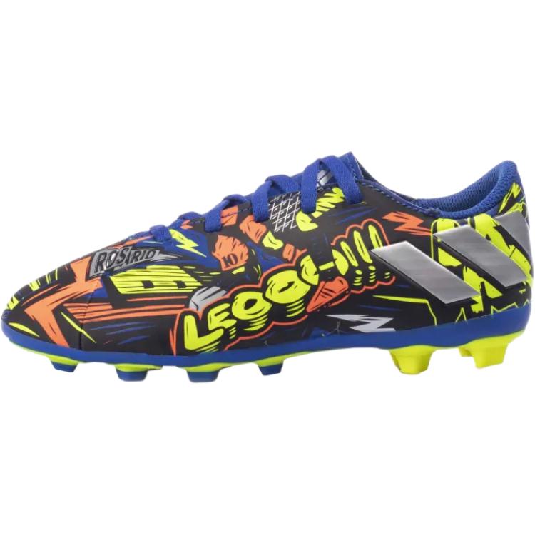 

Adidas Messi 19.4 Fxg Slip Resistant Low top Soccer Shoes Blue Red Yellow Kids EH0598 29
