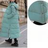 BITCED Winter Cotton Coat for Women - Extended Length, Knee-Length, Slim Fit, Bestie Style, Warm and Thickened Mid-Length Quilted Jacket