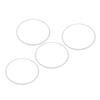 4Pcs 16 Inch Wheel Rim Protector Ring Anti Scratch Self Adhesive Wheel Rim Guard Trim Ring for Flat Rim Edge Car White
