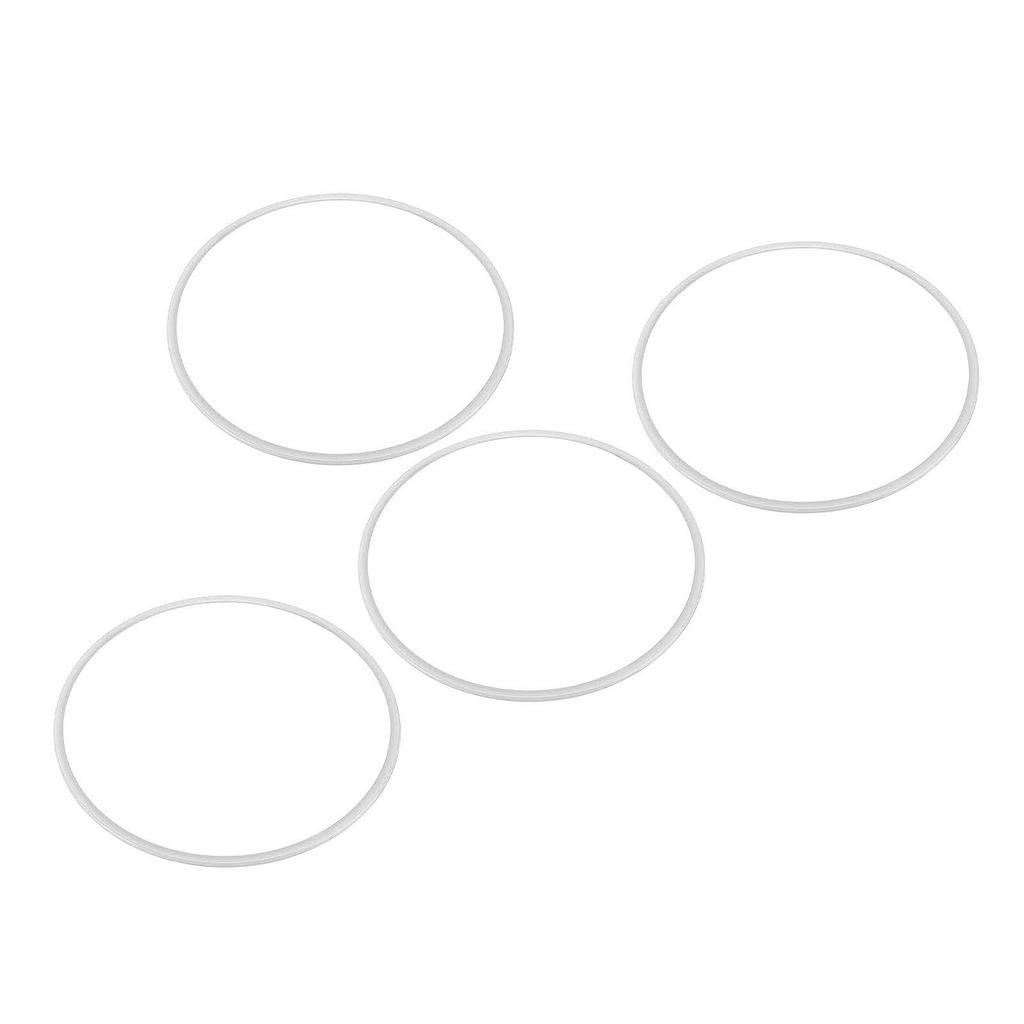 4Pcs 16 Inch Wheel Rim Protector Ring Anti Scratch Self Adhesive Wheel Rim Guard Trim Ring for Flat Rim Edge Car White