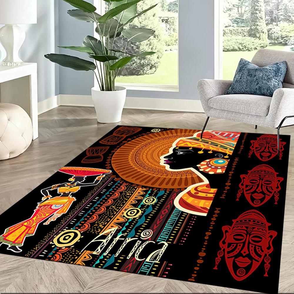African Style Area Rug Suitable for Game Room Hallway Living Rooms Dining Room Anti-slip Rug Office home decor Spiritual Gift