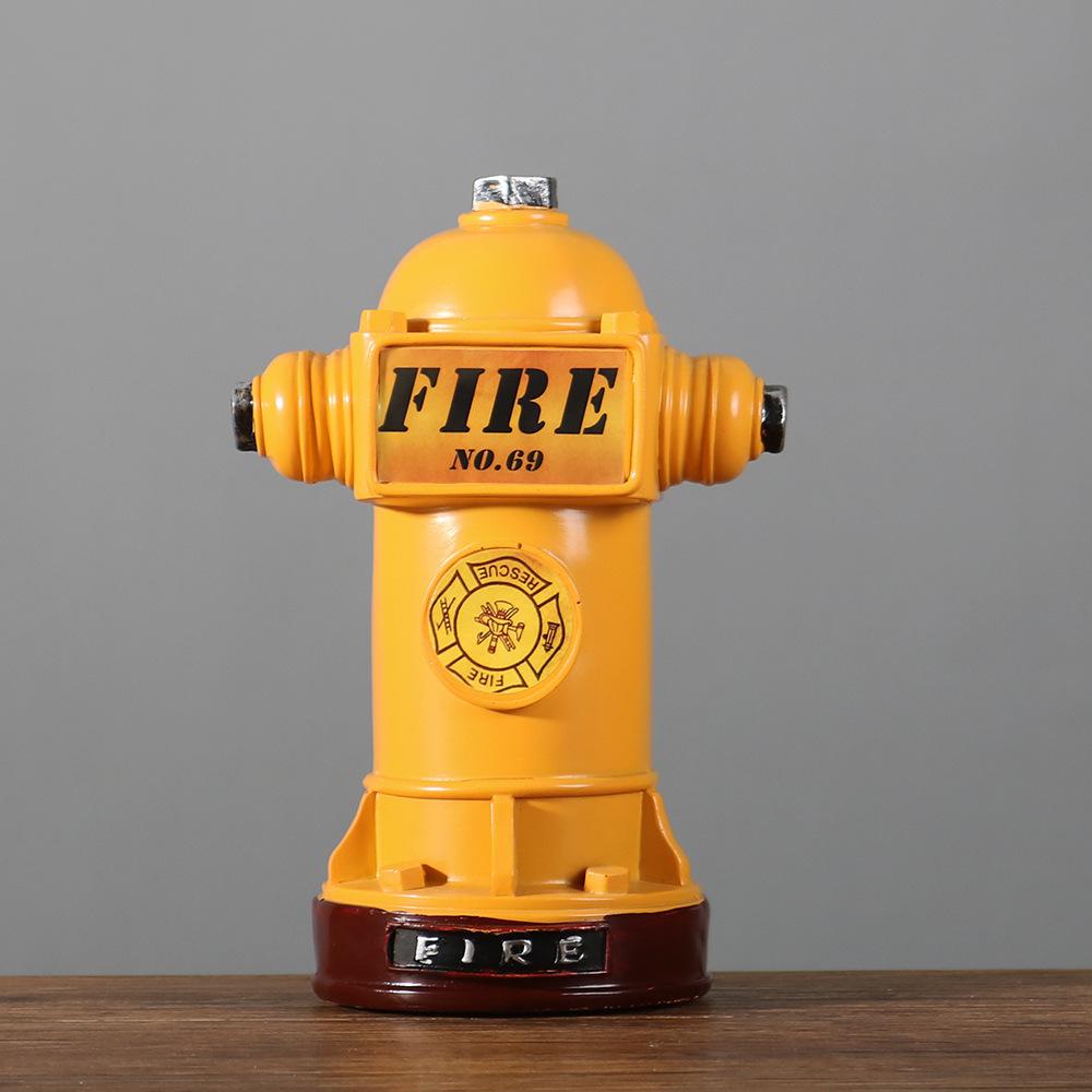 Idranti Antincendio Retro Stile Americano Ornamenti Artigianato in Resina Creatività Salvadanaio Decorazione Desktop Casa Bar Ristorante Regalo