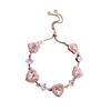Zircon Heart Korean Style Pull-Out Bracelet - High-End, Light Luxury, Sweet, Versatile Temperament Jewelry