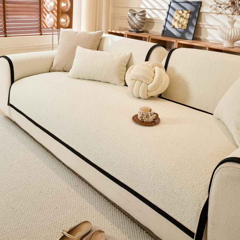 Light Luxury Sofa Cushion, Universal Seat Cushion For All Seasons, Non-Slip, Simple And Modern High-End Chenille Sofa Cushion Cover