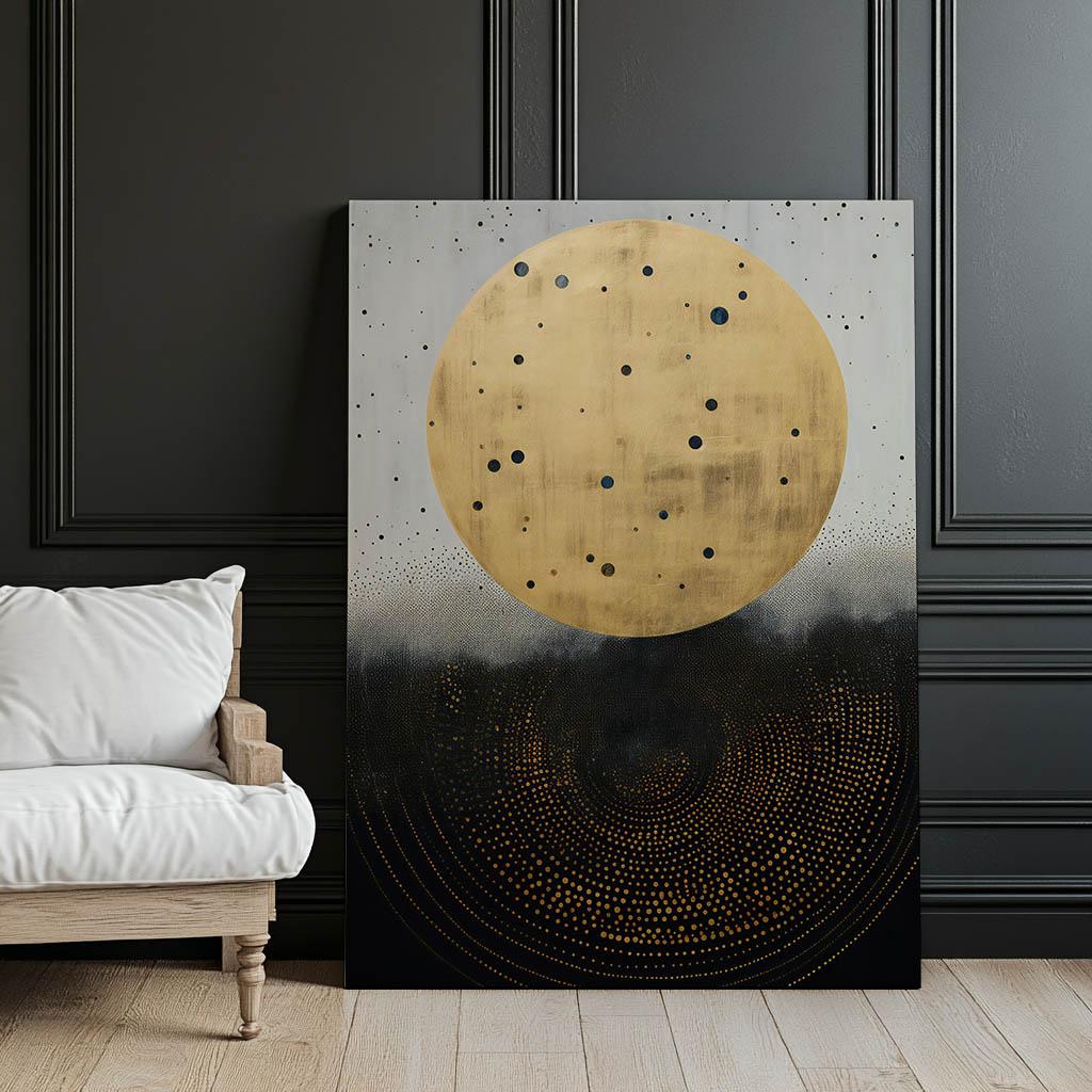 Złoty Kosmiczny Krąg Złoty Kosmiczny Krąg, 50X70 Cm, Bez Ramy, Papier Matowy 230 Gsm