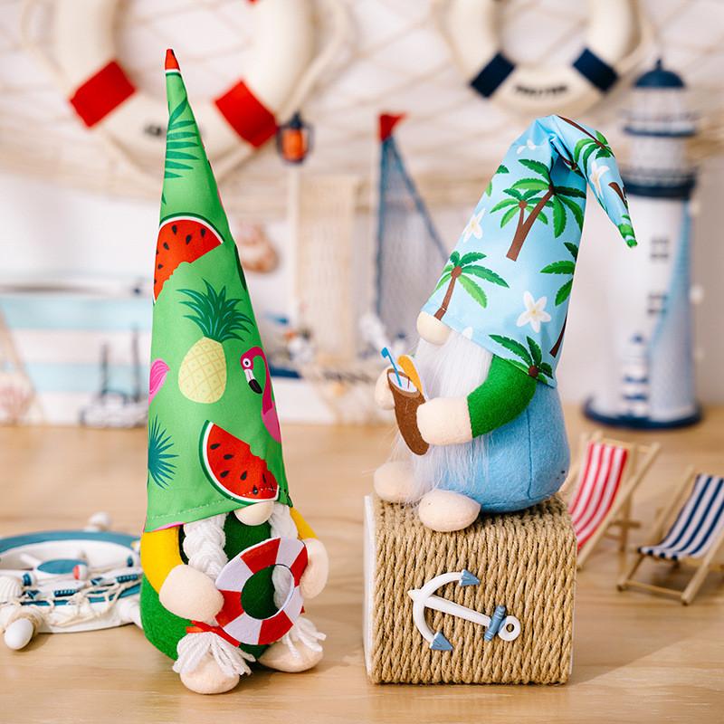 Delightful Gnome Summer Figurine With Coconut Hat And Ocean Style For All Occasions