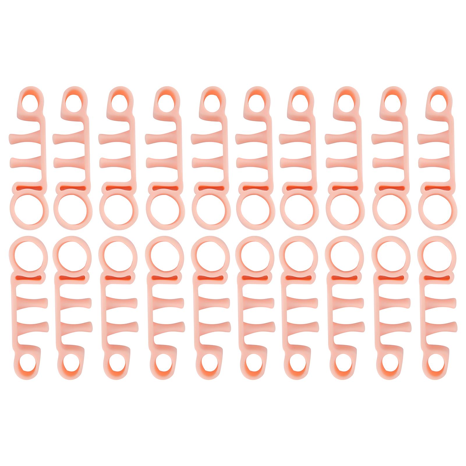 

10 Pairs Unisex Toe Separator Hallux Valgus Hammer Toe Corrector Separation ToolBright Skin Color