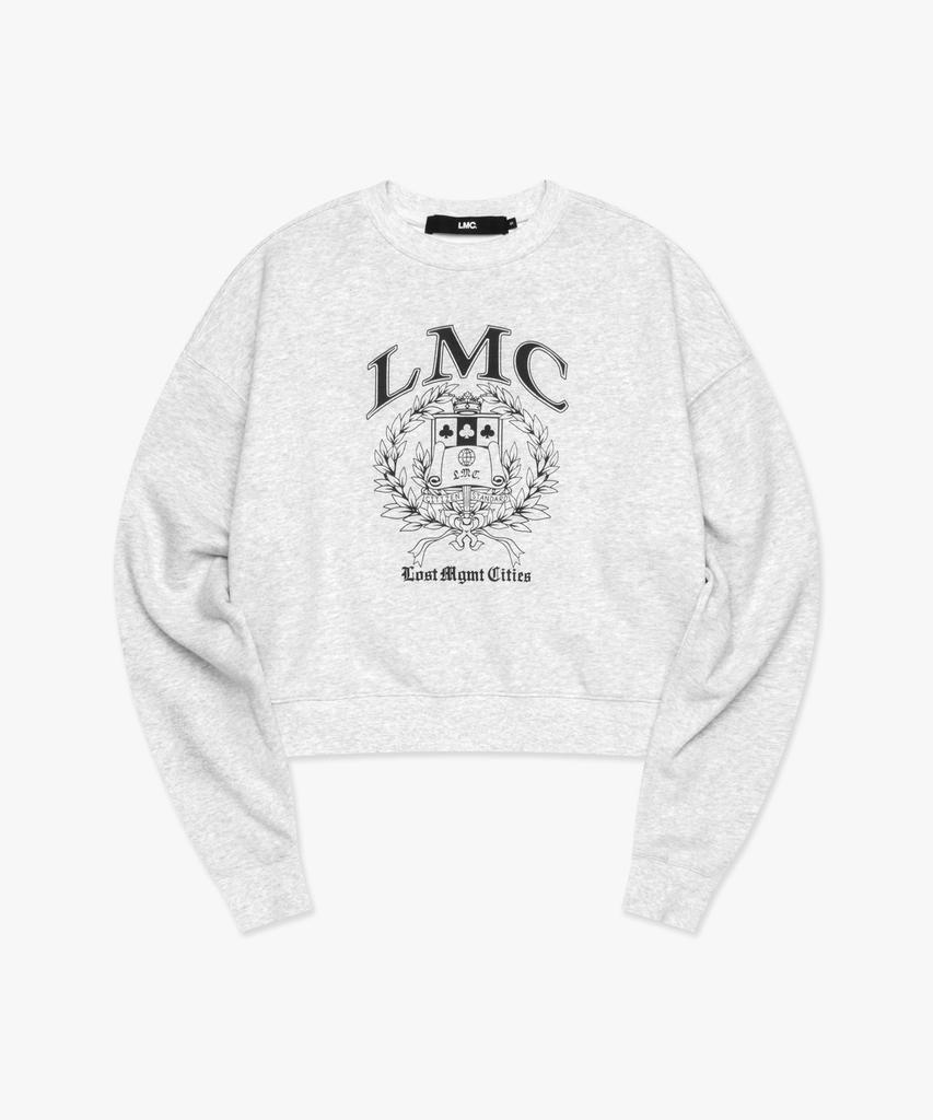 LMC Wm College Cropped Sweatshirt Light Heather Gray