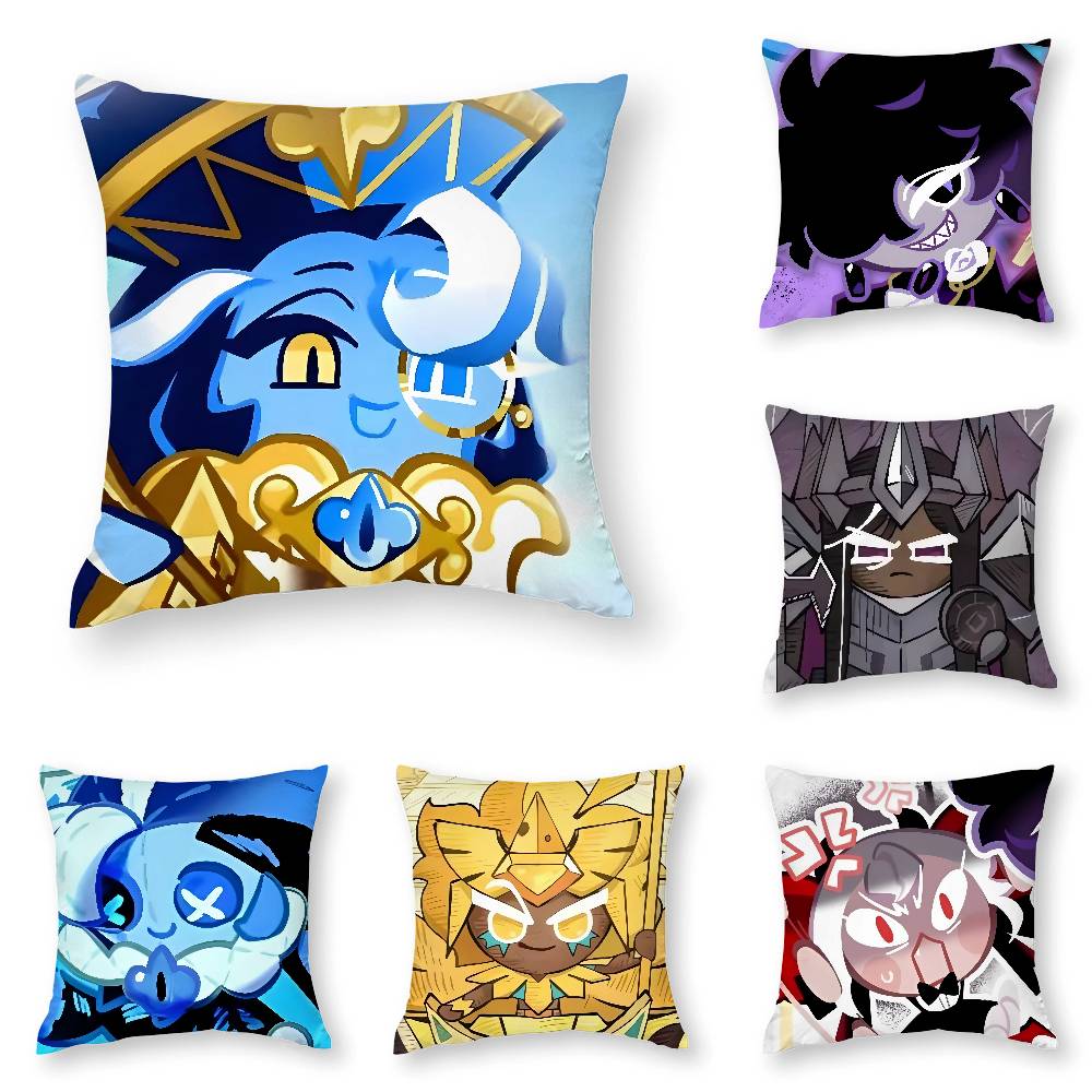 Game C-Cookie Run Kingdom Pillow Case 3D Print Polyester Fiber 40*40cm Home Sofa Throw Decoration Festival Gift