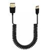 USB Type C Cable Coiled Spring Spirals Type-C Male to USB 2.0 Male Extension Cord Data Sync Charger Cable for Phone