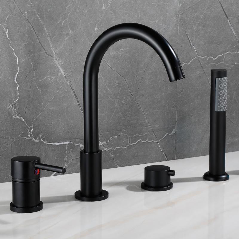 

Медный Бортик Ванны Набор Смесителя для Душа с Клапаном Смешивания Горячей/Холодной Воды - Набор для Ванны из Четырех Предметов