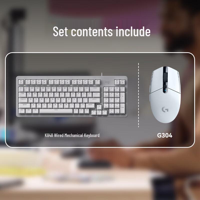 Logitech K848 Custom Mechanical Keyboard & G304 Wireless Mouse Combo