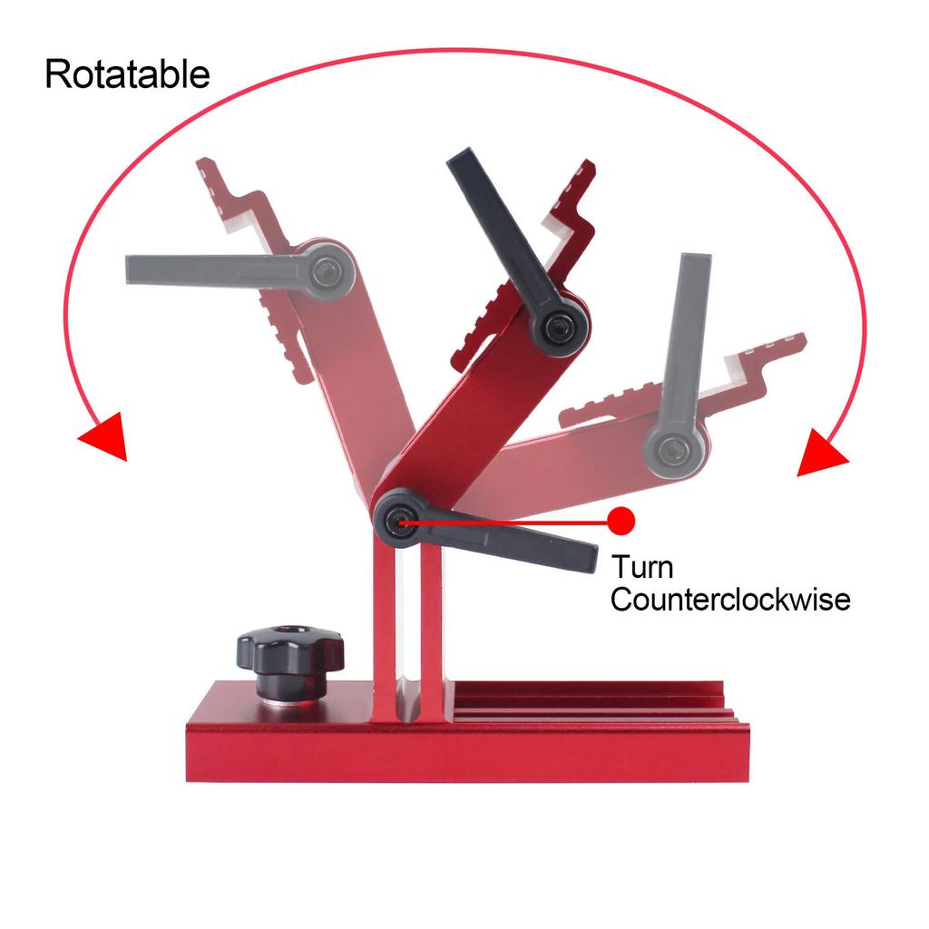 Aluminiumslegering Slibejigg Verktøysliper Jig Justerbar Aluminiumslegering Verktøysliper Jig for 6 8 Tommers Benksliper