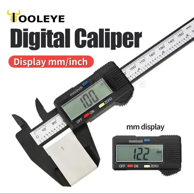 Pachimetru digital Caliper Plastic Vernier Calipers Instrumente pentru prelucrarea lemnului Grosime Ecartament Instrument de măsurare Calibru Riglă electronică