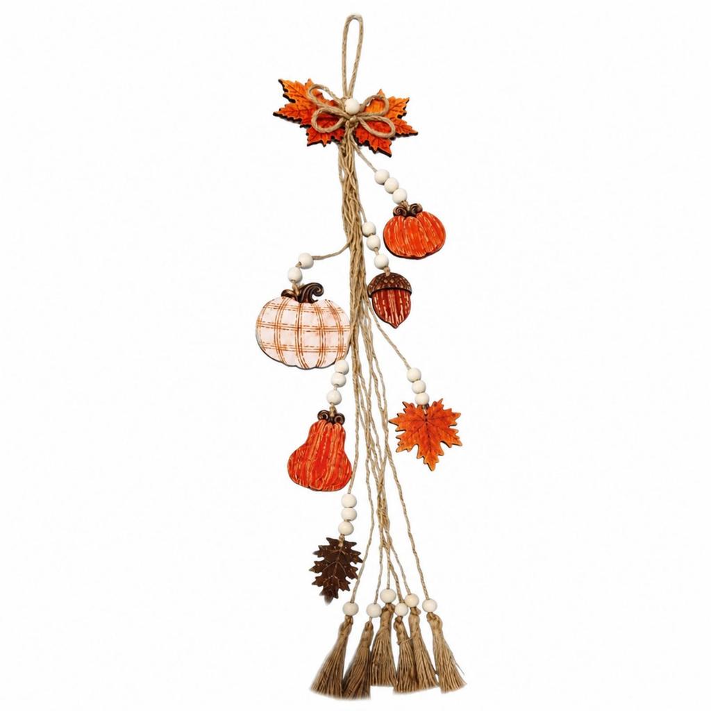 Holz Herbst Türdekoration mit Quasten und Juteseil Saisonal für den Eingangsbereich