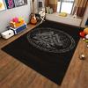 Viking Inspired Geometric Knot Design Black Carpet for Home Decor Suitable for use as an anti-slip for living room bedroom sofas
