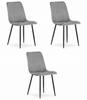 Lava Chair - Light Gray Velvet X 3